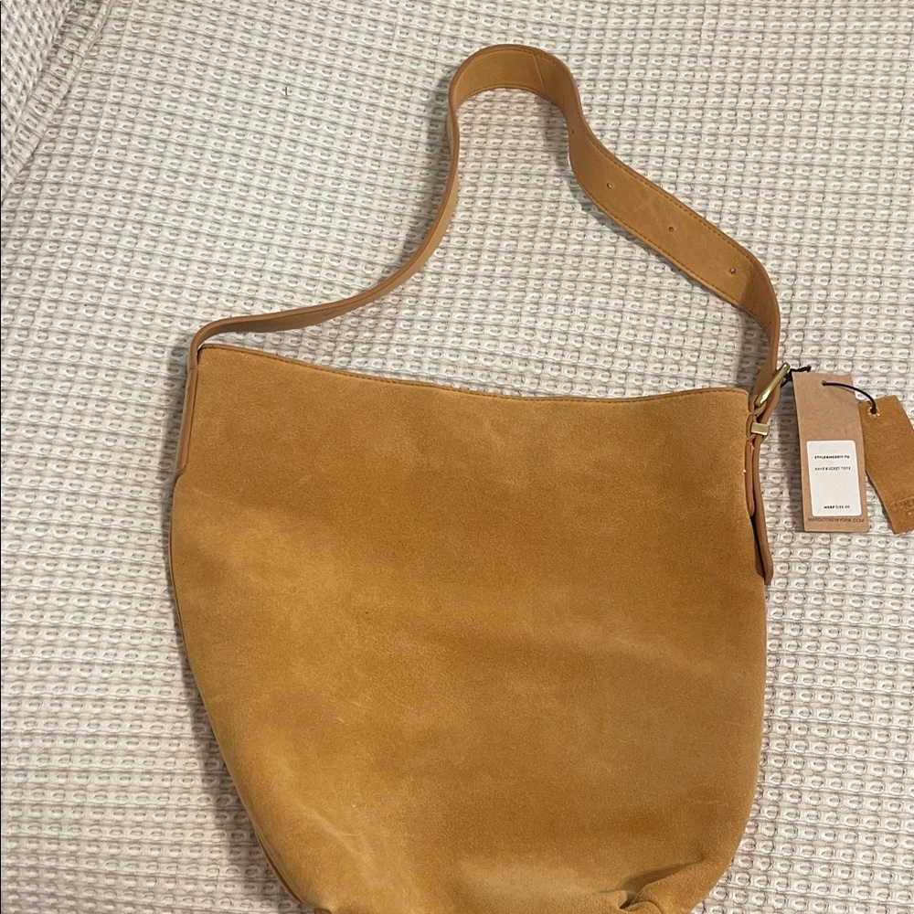 Tan kind of mustard suede Shoulder Bag